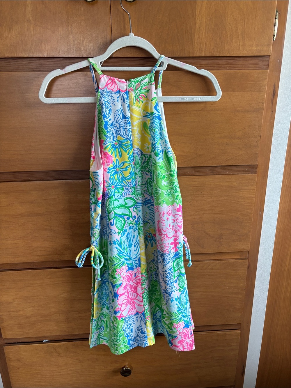 Lilly Pulitzer Bright Floral Halter Romper in Blue, Green, Pink & Yellow - Picture 2 of 3
